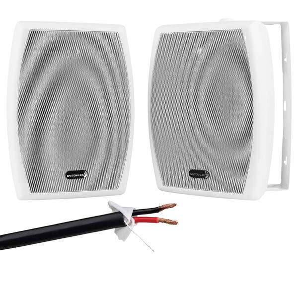 Main product image for 2 x 30W Outdoor Bluetooth 5.0 Amplifier Kit with AC Cord, Outdoor Speakers and 100 ft. Speaker Wire300-7354